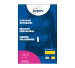 Bracelet papier Tyvek largeur 19 mm Avery jaune fluo -Lot 500