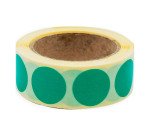 Pastille adhésive repositionnable Ø 20 mm Avery verte - Rouleau de 500