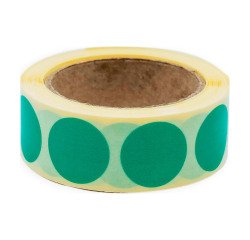 Pastille adhésive repositionnable Ø 20 mm Avery verte - Rouleau de 500