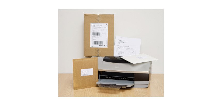 Étiquette intégrée jet d'encre et laser 113 x 164 mm Avezry Stick'Ngo format Colissimo L7980-100 - Lot 100