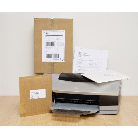 Etiqueta integrada, compatible con inyección de tinta y láser, 113 x 164 mm, Avezry Stick'Ngo, formato Colissimo L7980-100 - Paquete de 100
