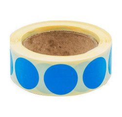 Pastille adhésive repositionnable Ø 20 mm Avery bleue - Rouleau de 500
