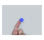 Pastille adhésive repositionnable Ø 20 mm Avery bleue - Rouleau de 500