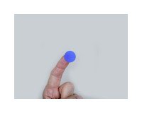 Adhesive repositionable stickers Ø 20 mm Avery blue - Roll of 500