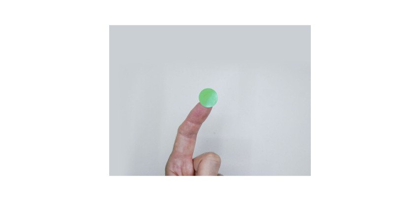 Pastille adhésive repositionnable Ø 20 mm Avery verte - Rouleau de 500