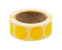 Pastille adhésive repositionnable Ø 20 mm Avery jaune - Rouleau de 500
