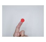Pastille adhésive repositionnable Ø 20 mm Avery rouge - Rouleau de 500