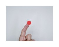 Herpositioneerbare sticker Ø 20 mm Avery rood - Rol van 500
