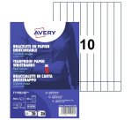 Bracelet papier Tyvek 19 mm Avery - Lot 500 - Rouge fluo