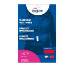 Paper bracelet Tyvek width 19 mm Avery fluorescent red - Lot of 500