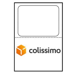 Etiquette intégrée Jet d'encre et laser 113 x 164 mm Avezry Stick'Ngo format Colissimo L7980-100 - Lot 100