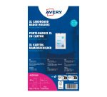 Set of 52 Avery cardboard badges 105 x 148 mm + 50 printable microperforated pouches