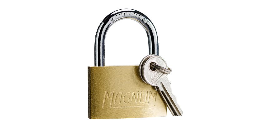Cadenas à clé Magnum Master Lock CAD40 en laiton massif