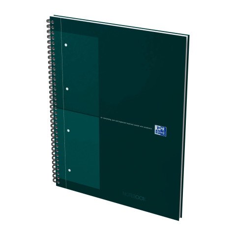 Cuaderno espiral Oxford Notebook 23 x 29,5 cm 5 x 5 - 160 páginas verde