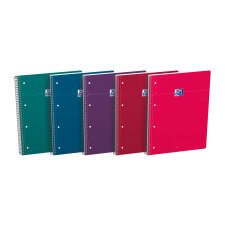 Cahier spirale Oxford Smart 23 x 29,7 cm assorti intense 5 x 5 - 160 pages