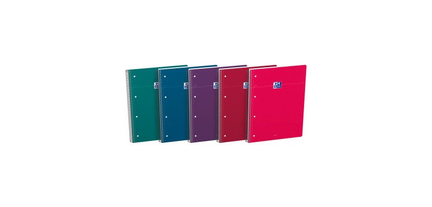 Spiral notebook Oxford Smart 23 x 29,7 cm assorted intense 5 x 5 - 160 pages