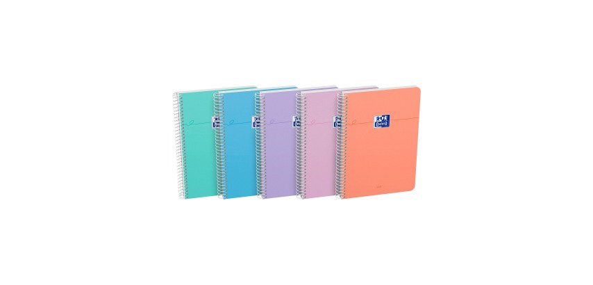 Spiralheft Oxford Smart 15,5 x 21,5 cm Pastellfarben 5 x 5 - 160 Seiten