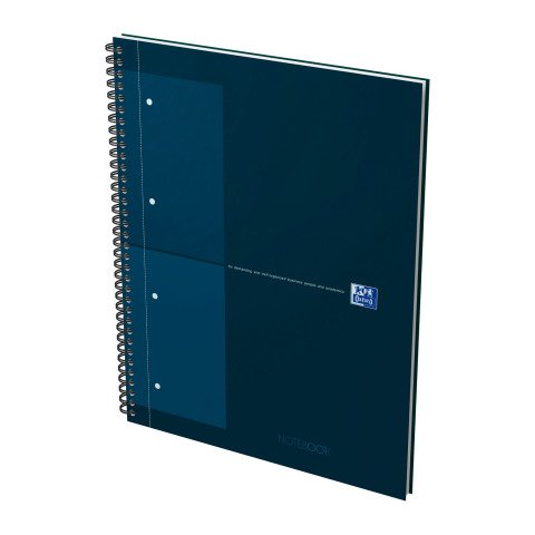 Cuaderno espiral Oxford Notebook 23 x 29,5 cm 5 x 5 - 160 páginas azul petroleo