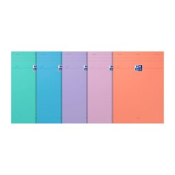 Bloc de bureau Oxford Smart 21 x 29,7 cm agrafé pastel- 5 x 5 - 80 feuilles