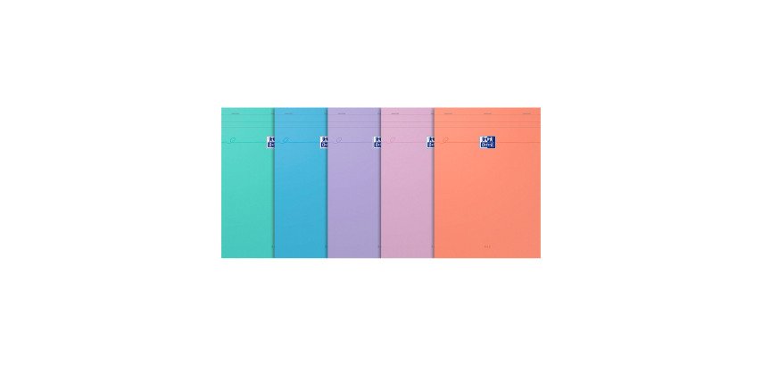 Blocs de bureau Oxford Smart 14,8 x 21 cm agrafé - Petits carreaux - 80 feuilles
