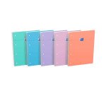 Cahier spirale Oxford Smart 23 x 29,7 cm assorti pastel 5 x 5 - 160 pages