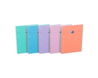 Schrijfboek spiraal Oxford Smart 23 x 29,7 cm assortiment pastel 5 x 5 - 160 pagina's