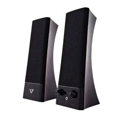 V7 Altavoces estéreo USB para ordenadores portátiles y de mesa