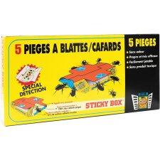 Pièges à cafards Sticky Box - Lot de 5