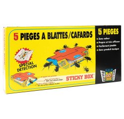 Pièges à cafards Sticky Box - Lot de 5