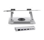 Support Notebook ajustable à 360° 3-en-1 avec hub 6 en 1 T'nB