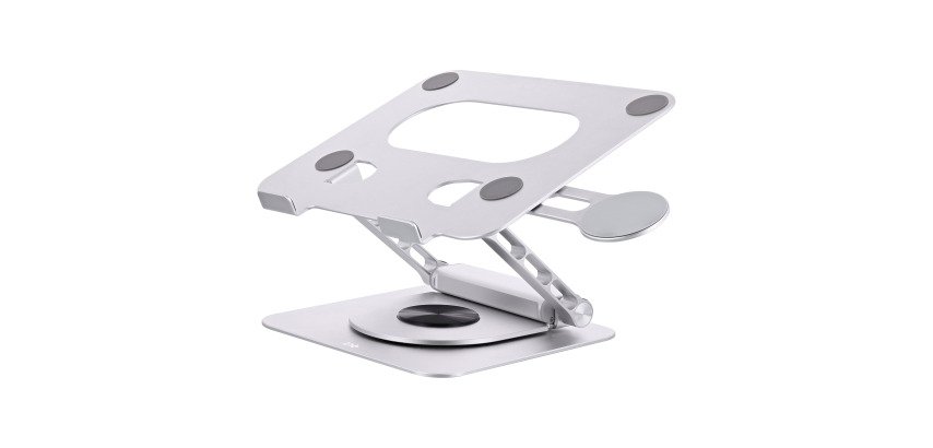 Support notebook ajustable à 360° avec hub 6 en 1 TnB
