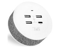 Estación de carga T'nB Iconiq 3 USB-A + 1 USB tipo C de 30 W