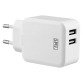 Chargeur secteur 2 USB-A  24W TnB