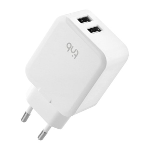 Cargador de red TnB 2 USB-A de 24 W