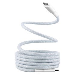 T'nB USB-C zu USB-C Kabel mit magnetischer Ummantelung, 1,5 m blau.