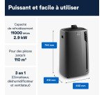 Climatiseur monobloc mobile Delonghi 2900W