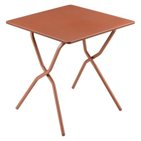 Mesa exterior metal plegable Balcony terracota
