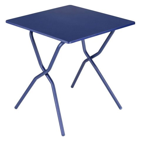 Mesa exterior metal plegable Balcony azul