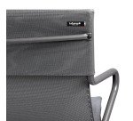 Fauteuil bas assise grand-confort HORIZON - 1 place -  Toile Batyline® DUO - Pied gris