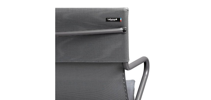 Fauteuil bas assise grand-confort HORIZON - 1 place -  Toile Batyline® DUO - Pied gris