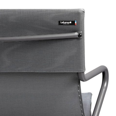 Fauteuil bas assise grand-confort HORIZON - 1 place -  Toile Batyline® DUO - Pied gris