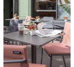 Chaise assise grand-confort HORIZON - Toile Batyline - Pied acier gris