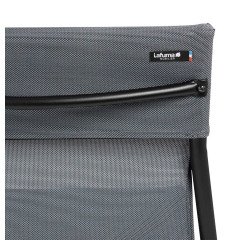 Stoel groot comfort HORIZON - Batyline stof - Zwarte stalen poot