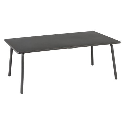 Table basse rectangulaire d'extérieur HORIZON - H 41 x L 102 x P 59 cm - Gris - Acier