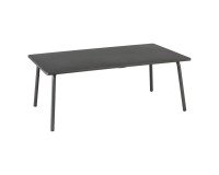 Table basse rectangulaire d'extérieur HORIZON - H 41 x L 102 x P 59 cm - Gris - Acier