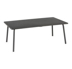 Table basse rectangulaire d'extérieur HORIZON - H 41 x L 102 x P 59 cm - Gris - Acier