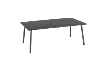 Table basse rectangulaire d'extérieur HORIZON - H 41 x L 102 x P 59 cm - Gris - Acier
