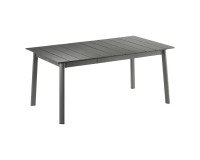 Table d'extérieur ORON - Extensible de 6 à 8 personnes - Gris - En aluminium