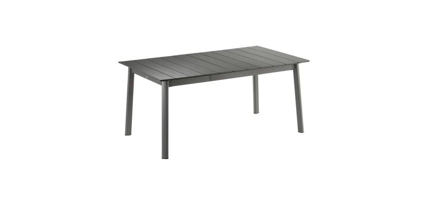 Table d'extérieur ORON - Extensible de 6 à 8 personnes - Gris - En aluminium