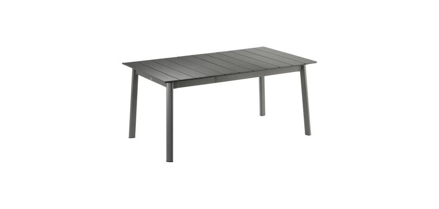 Table de jardin en aluminium extensible ORON - 6 à 8 personnes - aluminium